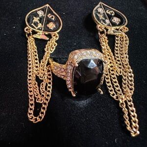 Elegant Black and Gold Jewelry Set